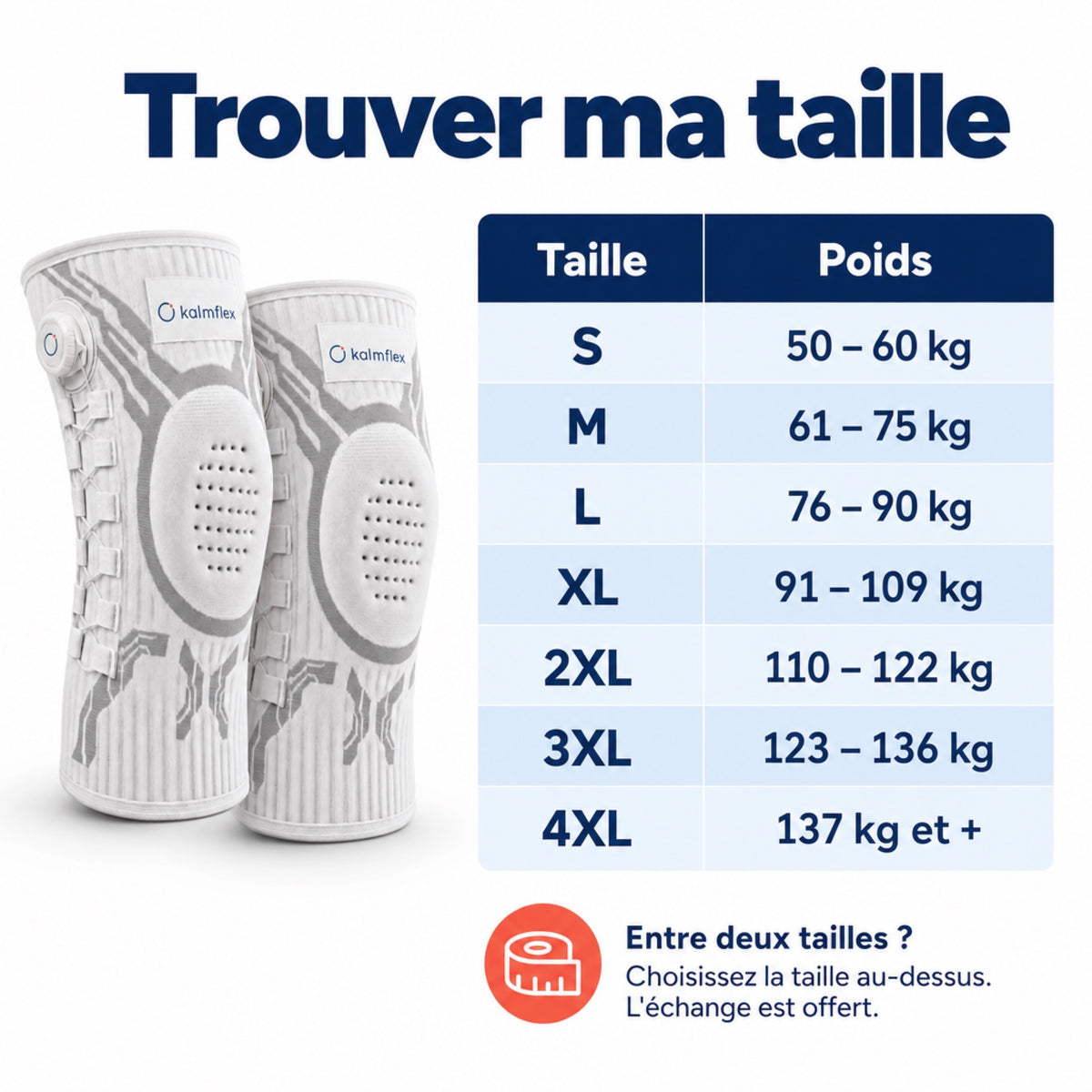 Guide des tailles Kalmflex